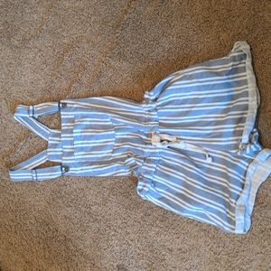 Wallflower striped overalls with shorts